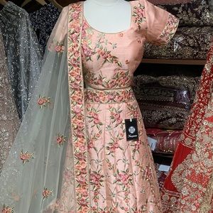 Nazranaa pink embroidery lehenga gagra choli $595